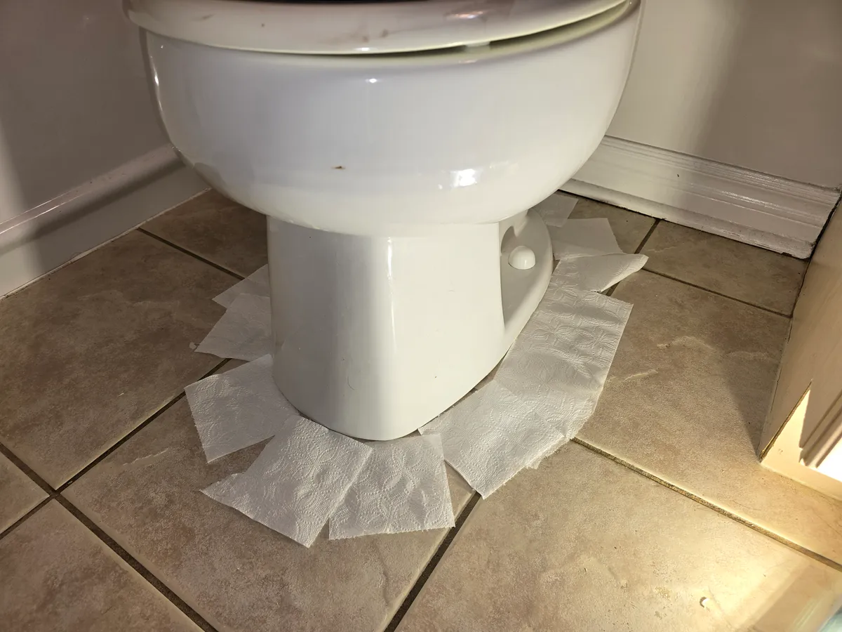 Toilet leak repair at base